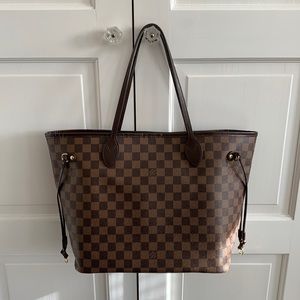 Louis Vuitton Neverfull MM in Damier Ebene, Rose Balerine Interior!